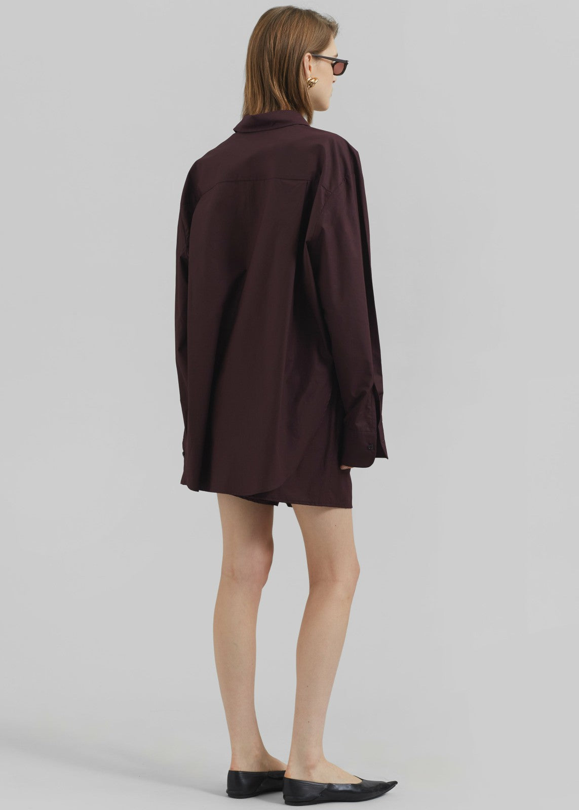 Lui Organic Cotton Shirt - Dark Plum