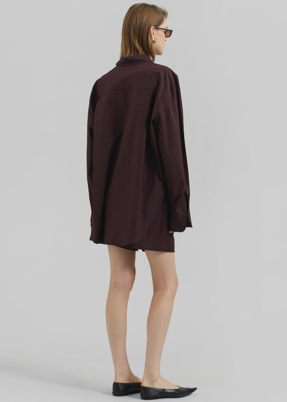 Lui Organic Cotton Shirt - Dark Plum