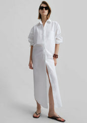 Helena Shirt Dress - White