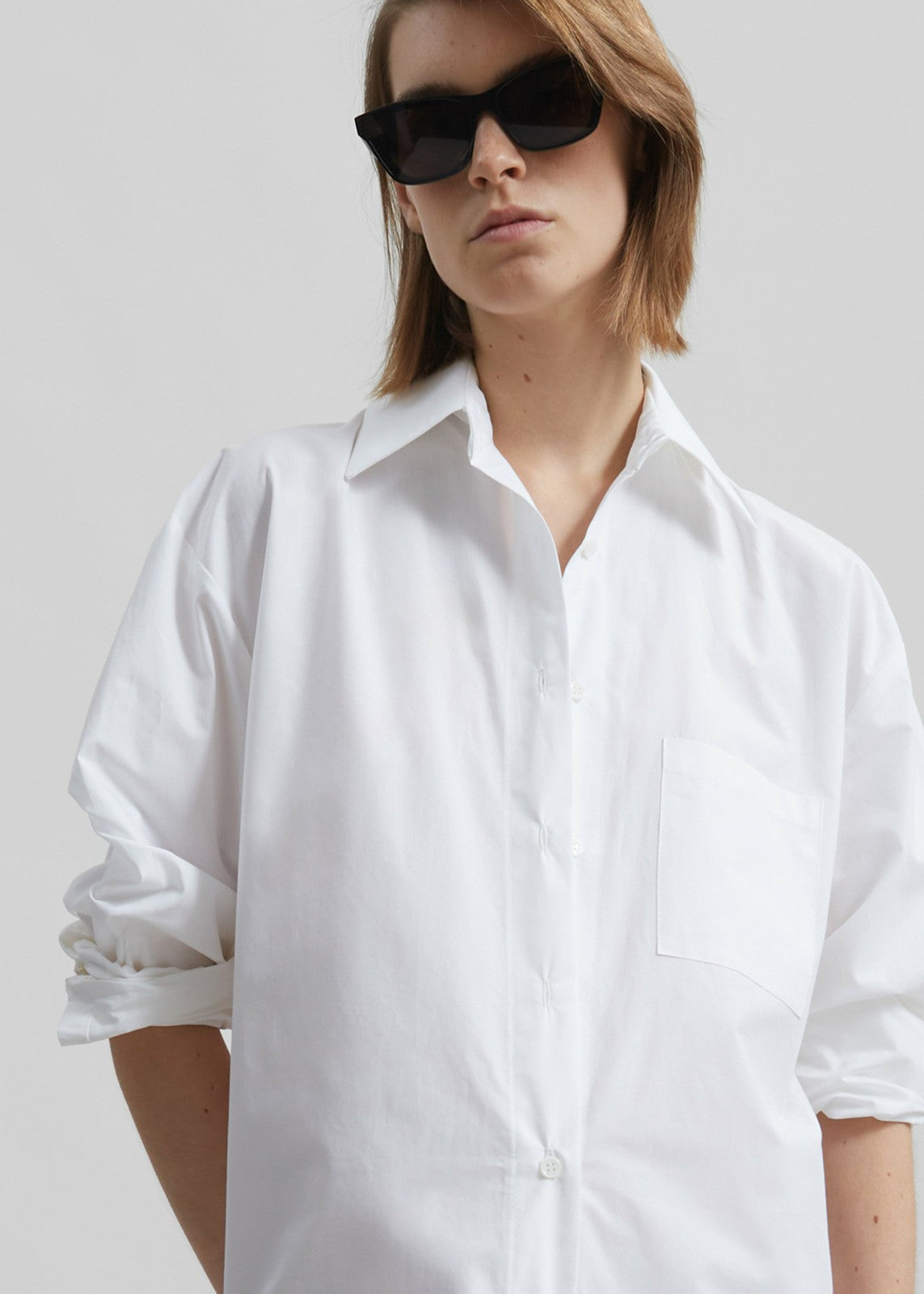 Helena Shirt Dress - White