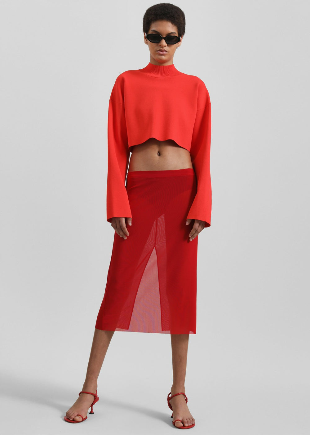 Suva Sheer Skirt - Red