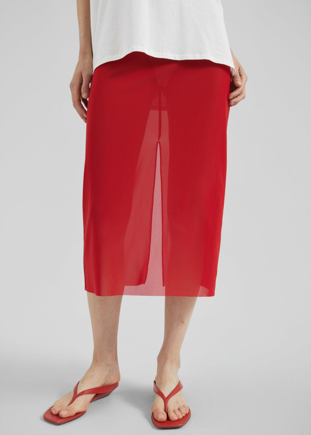 Suva Sheer Skirt - Red