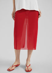 Suva Sheer Skirt - Red
