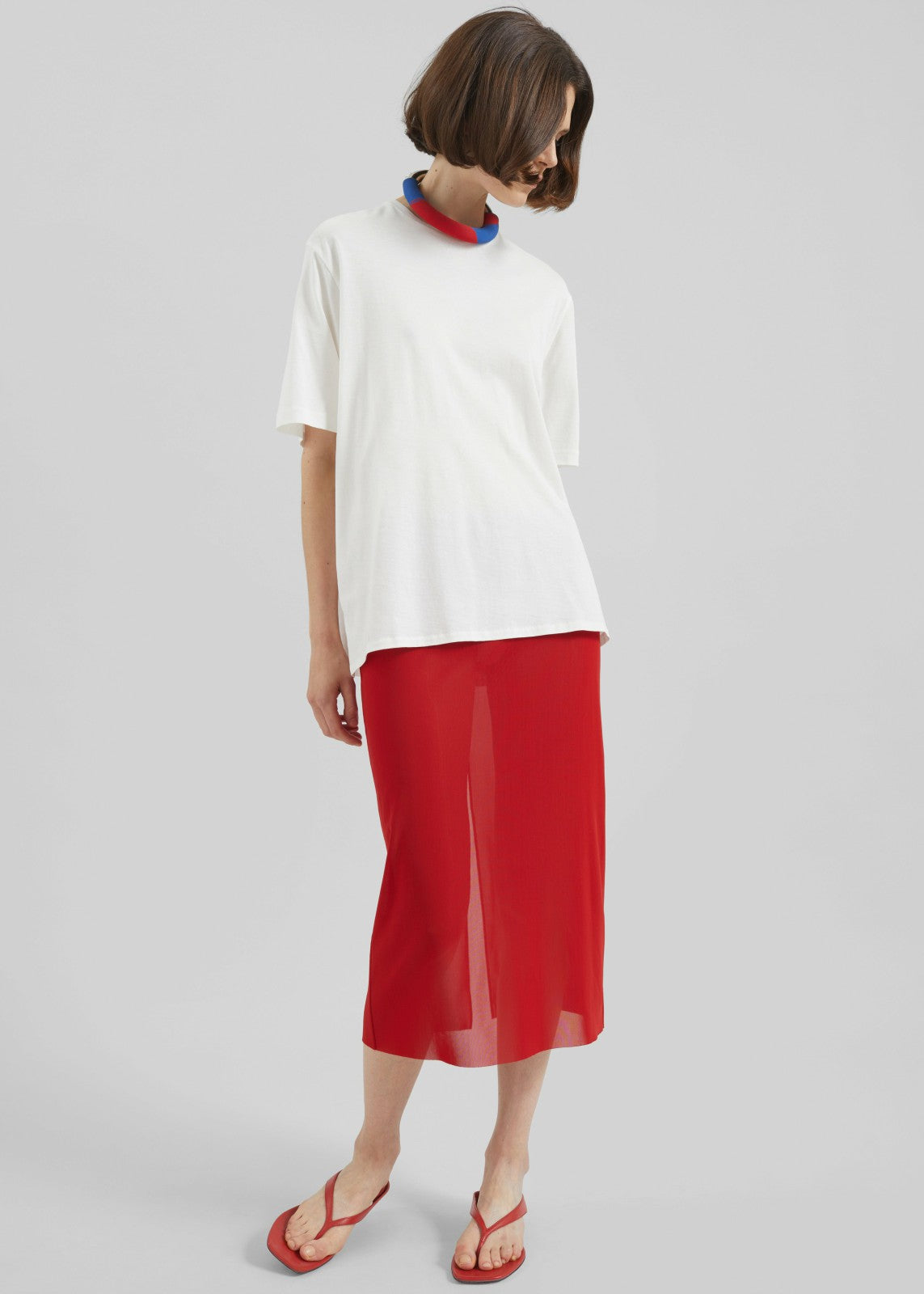 Suva Sheer Skirt - Red
