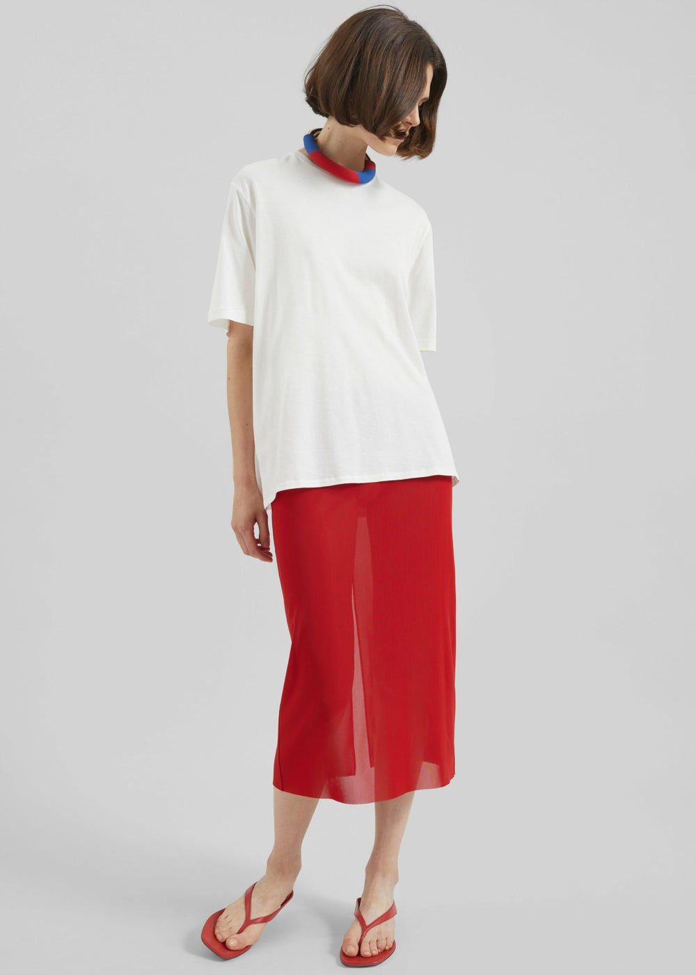 Suva Sheer Skirt - Red