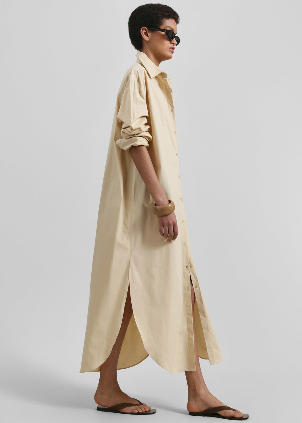 Helena Shirt Dress - Beige