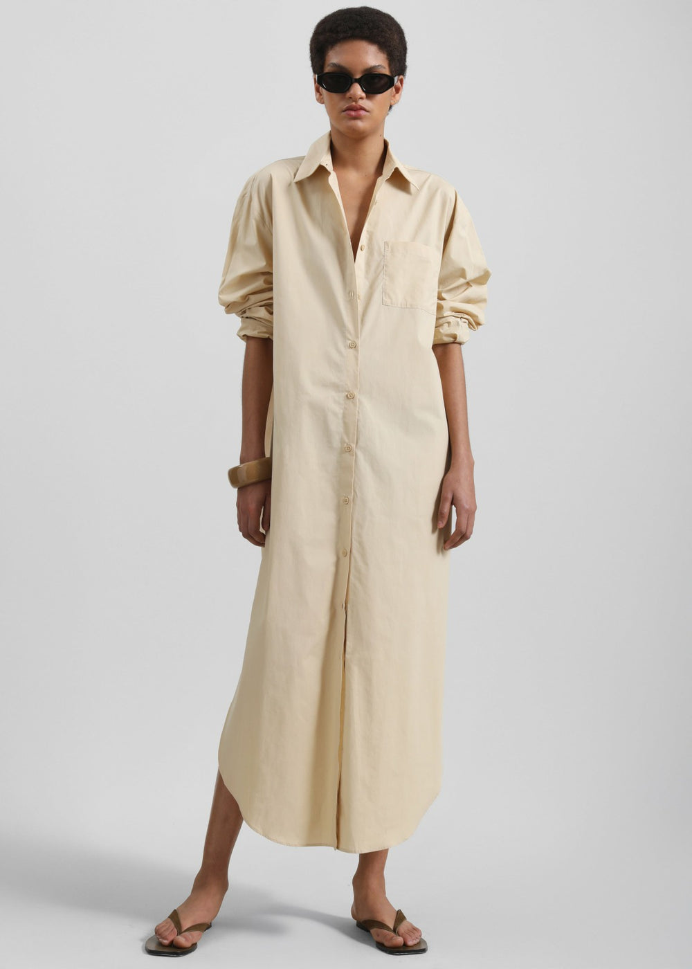 Helena Shirt Dress - Beige