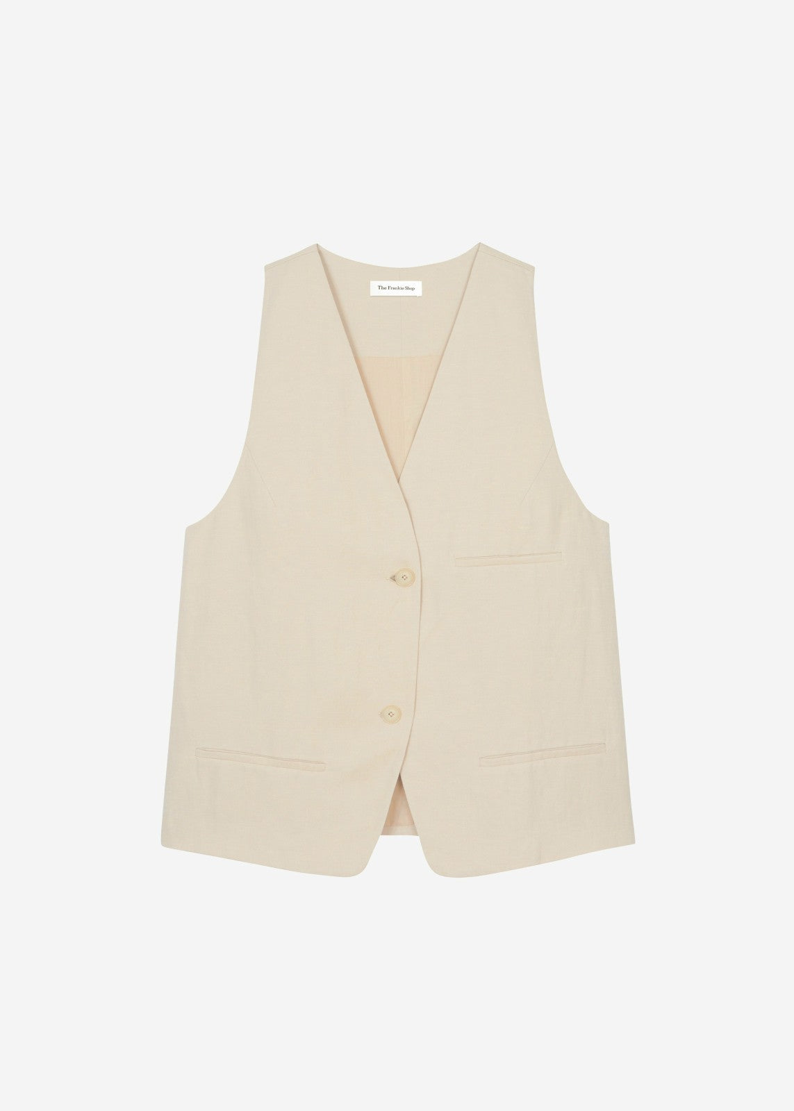 Melrose Linen Vest - Cement