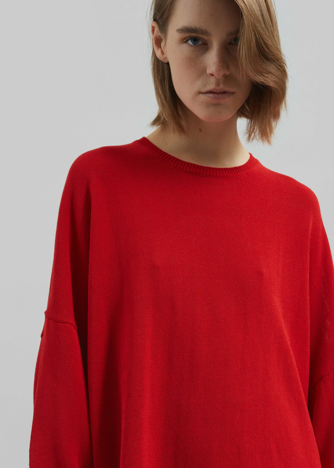 Basel Crew Neck Sweater - Red
