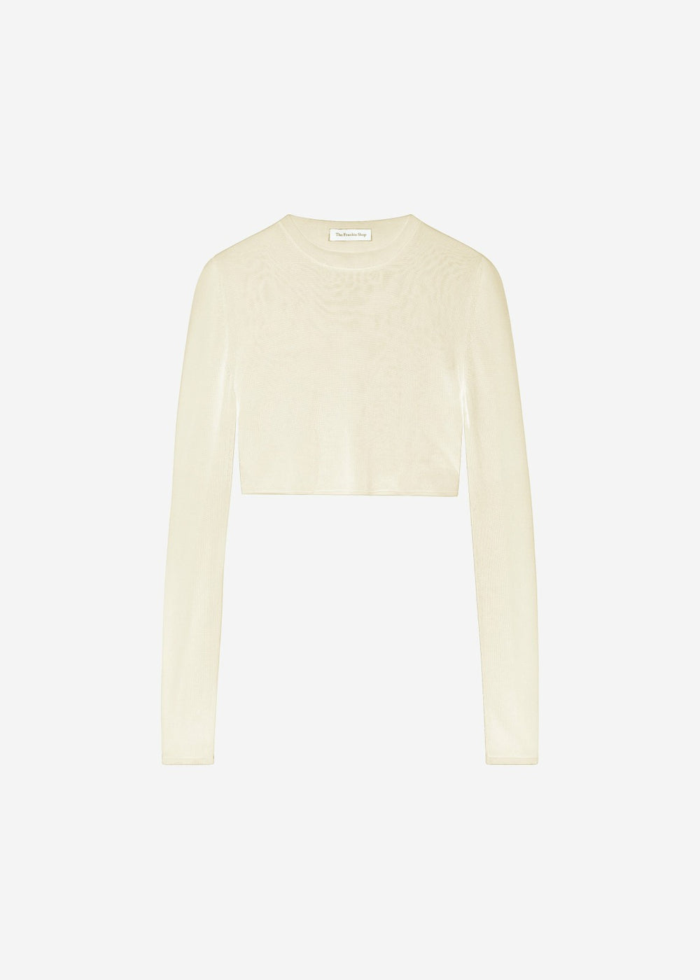 Kazel Cropped Thin Knit Top - Pale Yellow