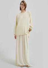 Basel Crew Neck Sweater - Pale Yellow