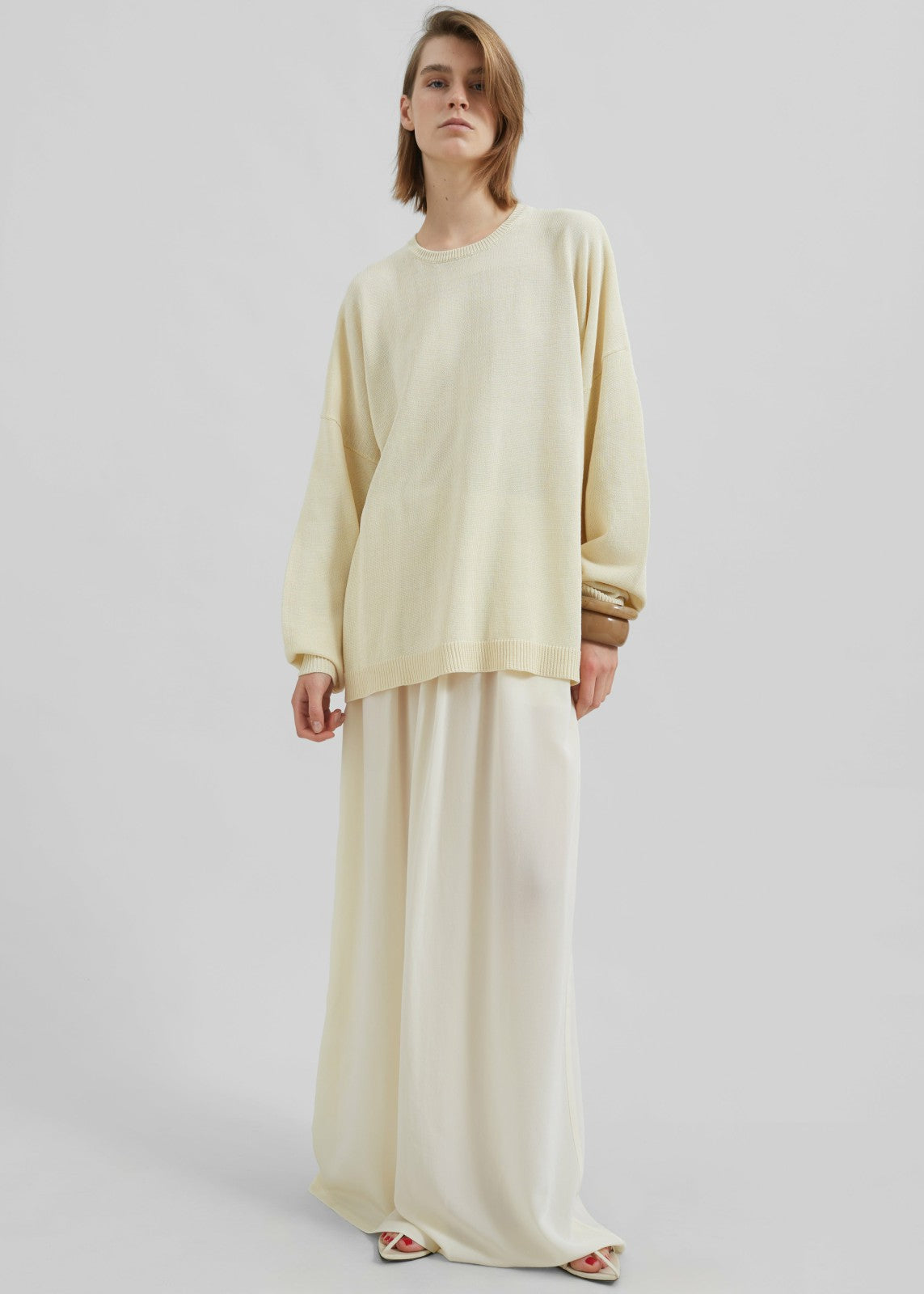 Basel Crew Neck Sweater - Pale Yellow