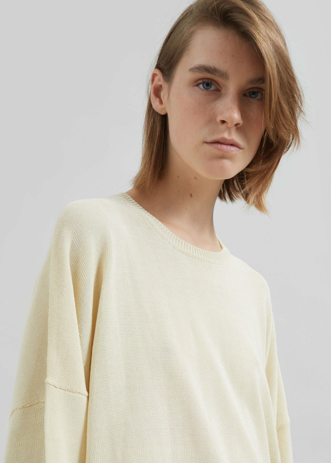 Basel Crew Neck Sweater - Pale Yellow