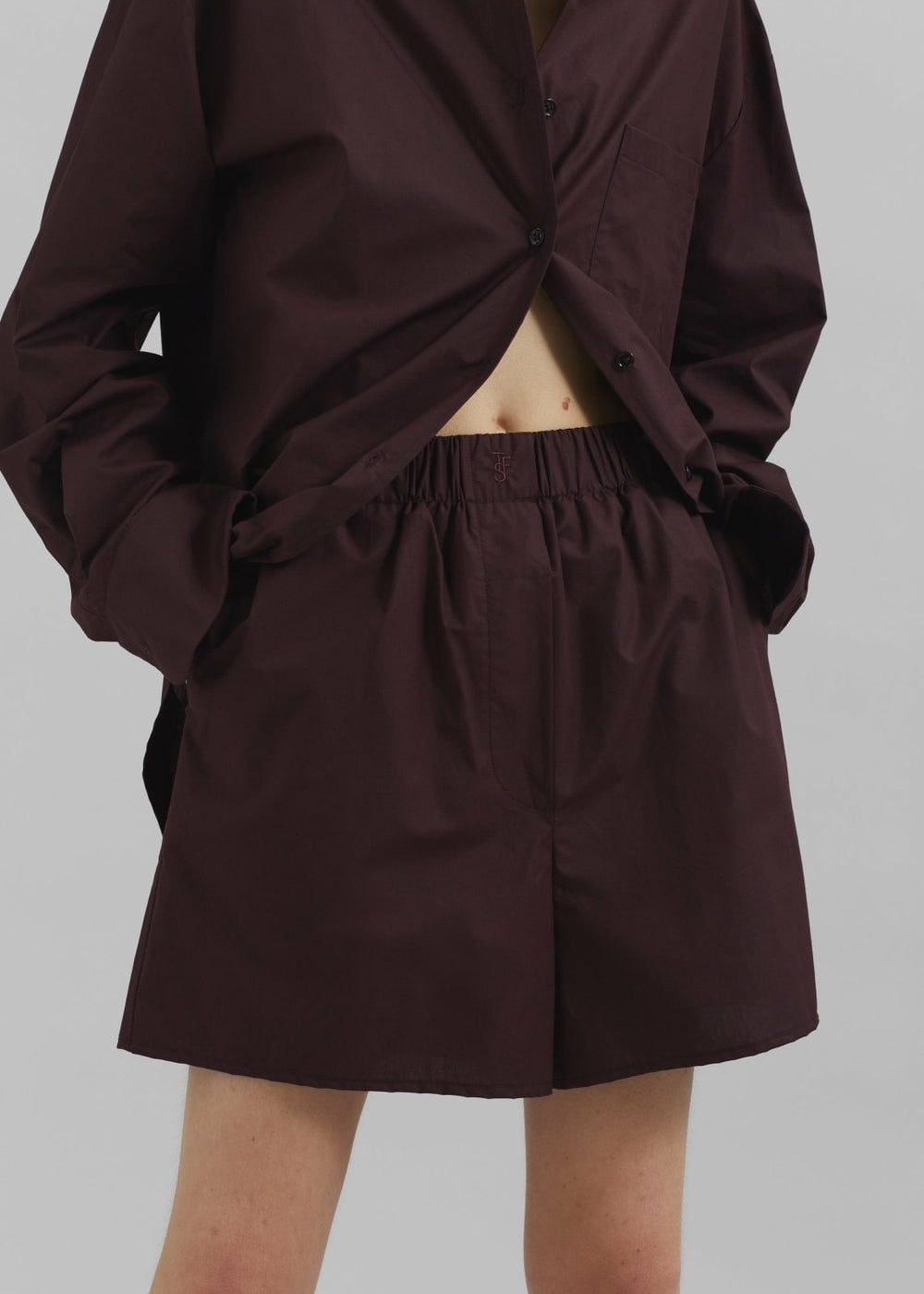 Lui Organic Cotton Boxer Shorts - Dark Plum