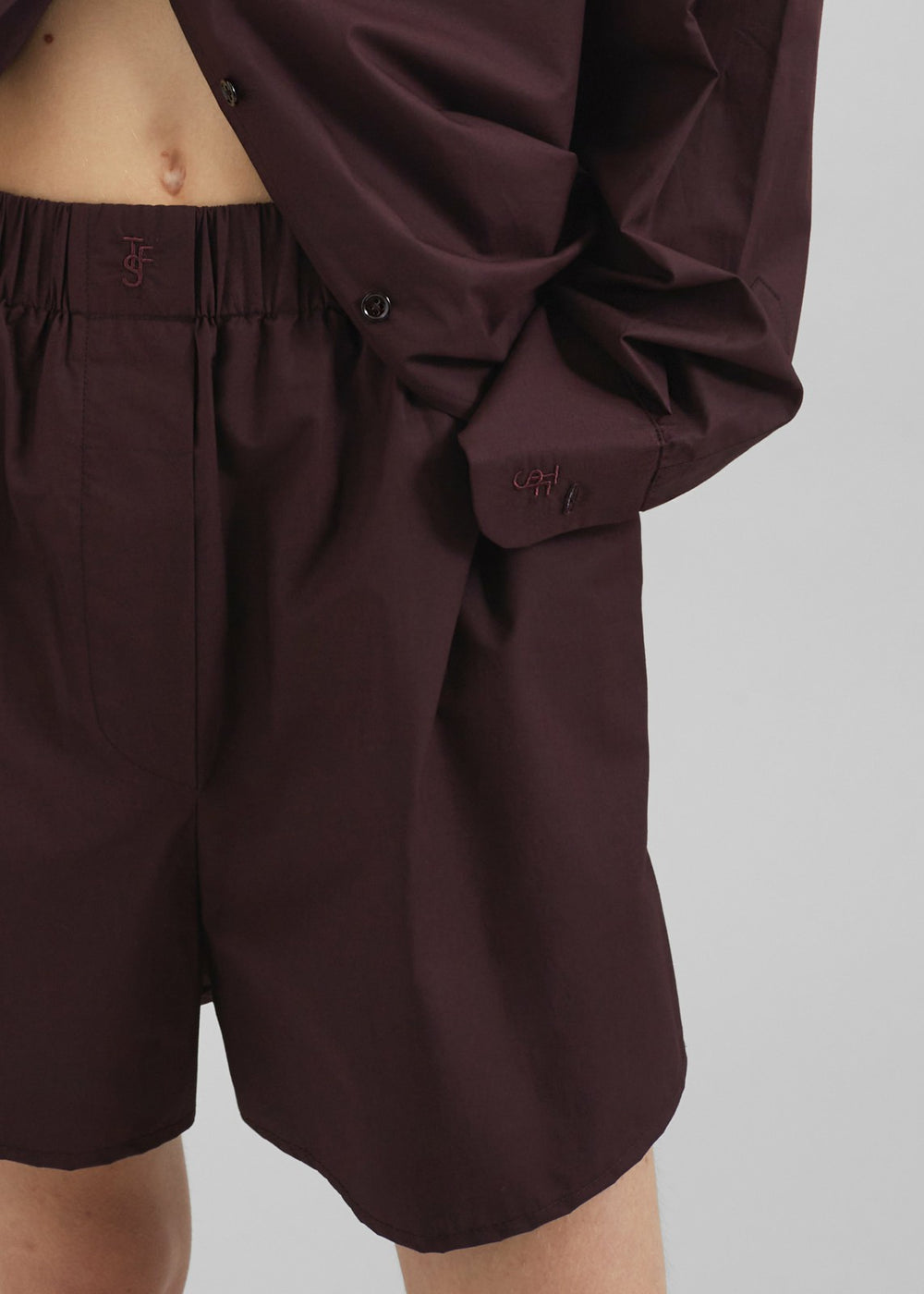 Lui Organic Cotton Boxer Shorts - Dark Plum