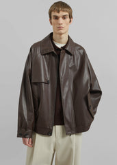 Roisin Faux Leather Jacket - Brown