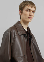 Roisin Faux Leather Jacket - Brown