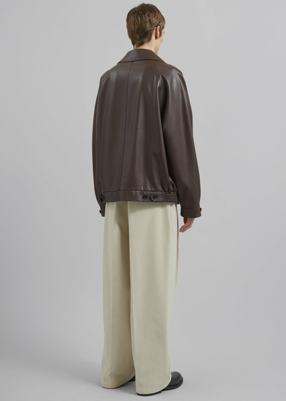 Roisin Faux Leather Jacket - Brown