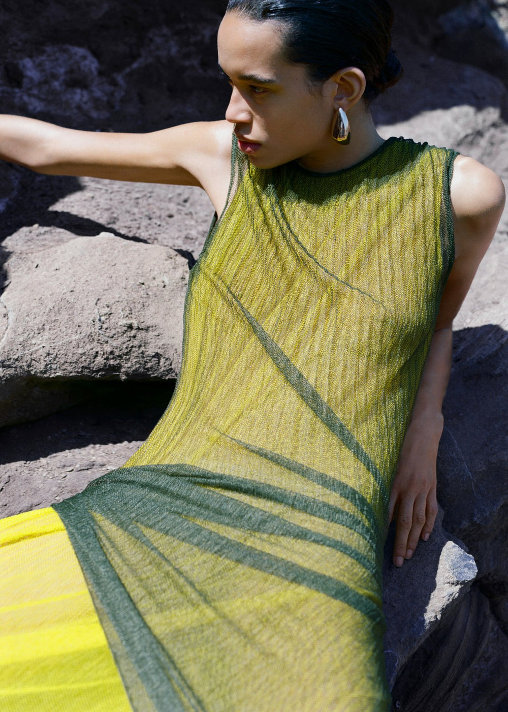 Annecy Lace Dress - Yellow