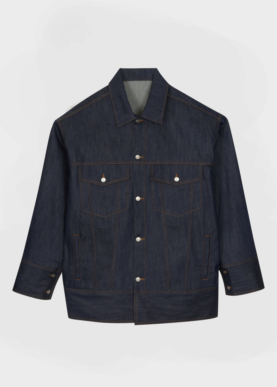 Leros Oversized Denim Jacket - Dark Wash
