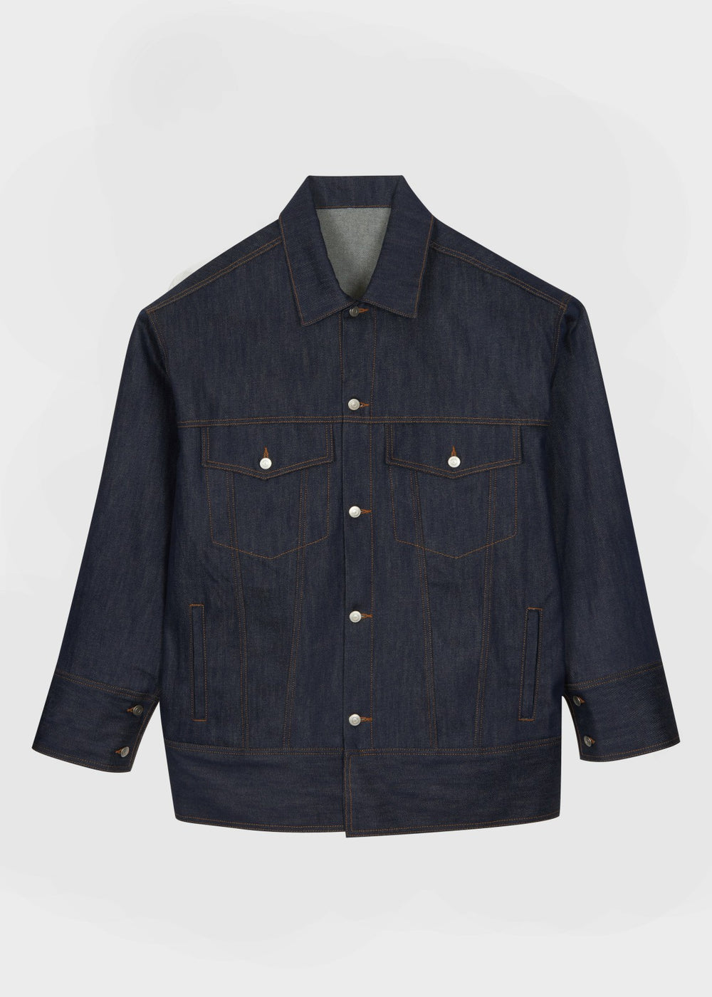 Leros Oversized Denim Jacket - Dark Wash