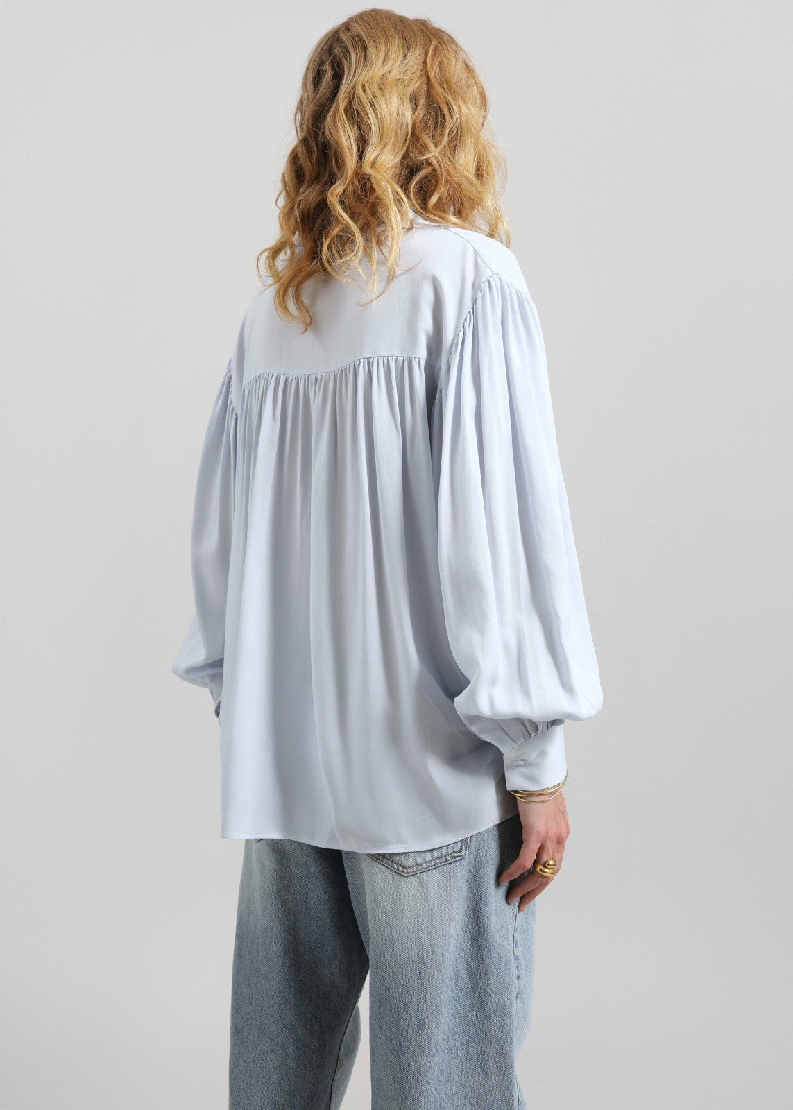 Azura Fluid Shirt - Sky Blue