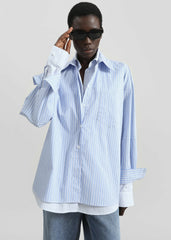 Lienz Double Shirt - Blue/White Stripe