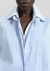 Lienz Double Shirt - Blue/White Stripe