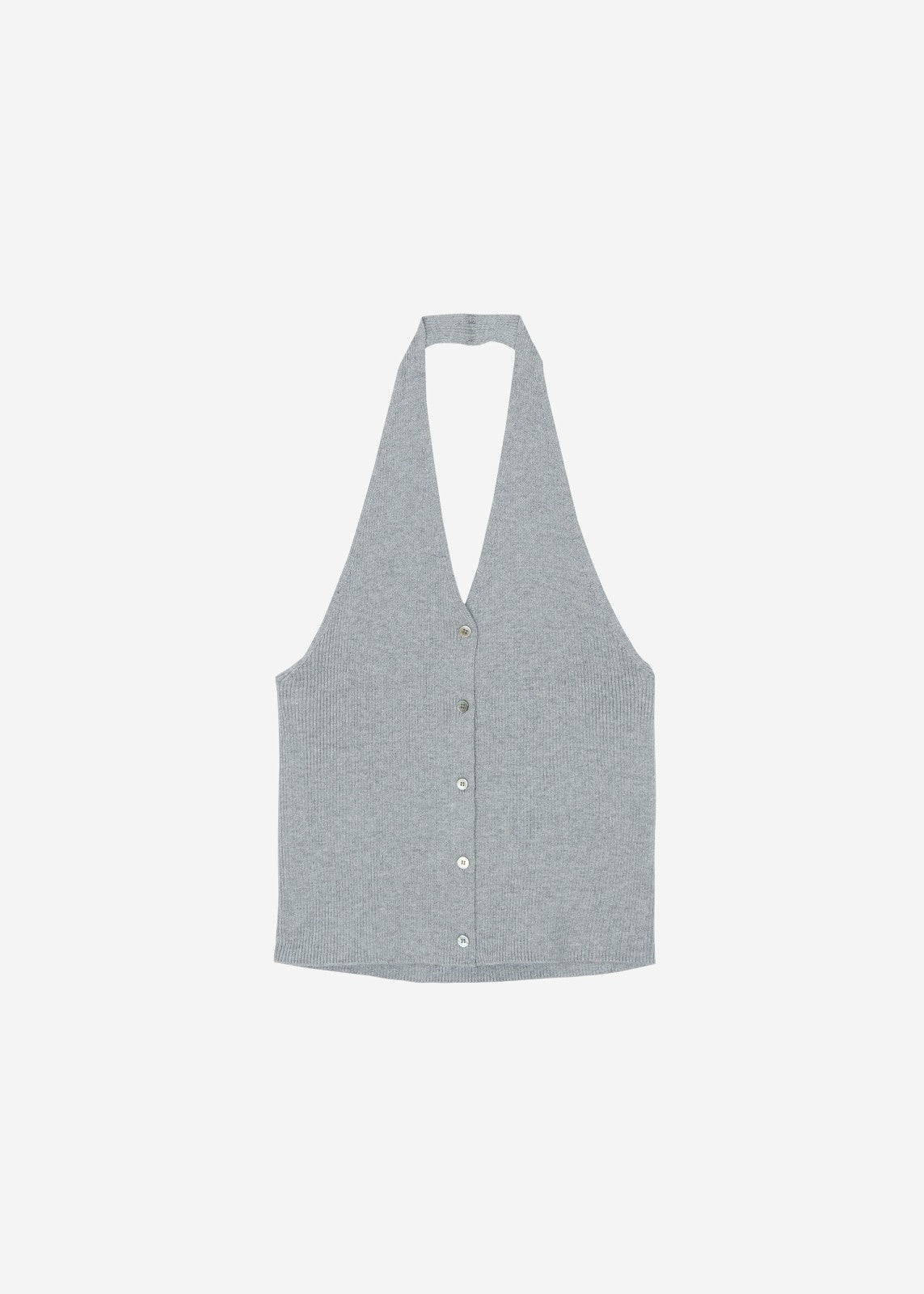 Himi Knit Halter Top - Grey