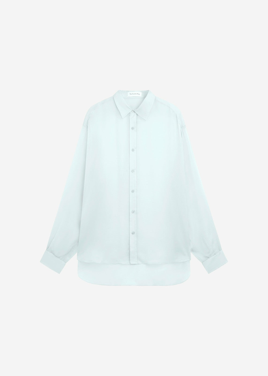 Oria Sheer Silk Chiffon Shirt - Pale Blue