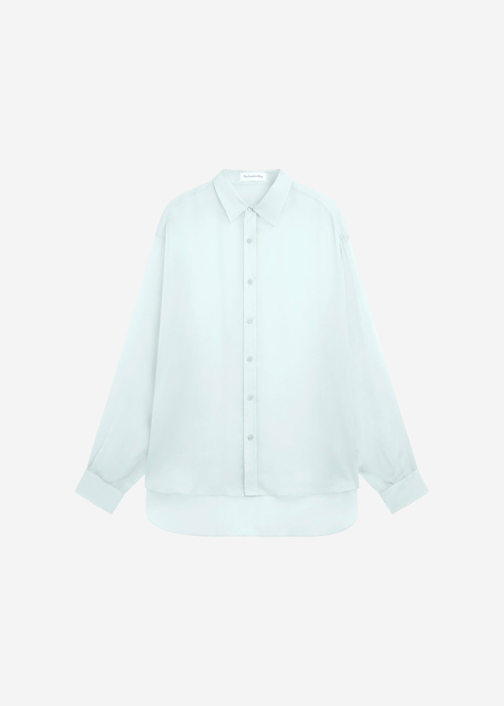 Oria Sheer Silk Chiffon Shirt - Pale Blue
