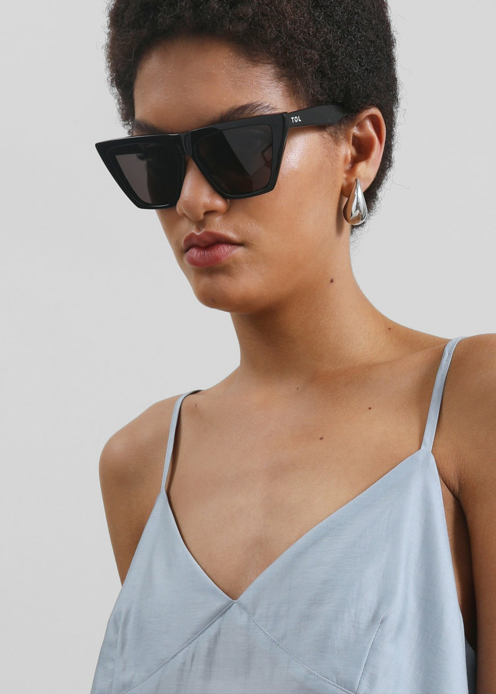 Noli Slip Mini Dress - Dusty Blue