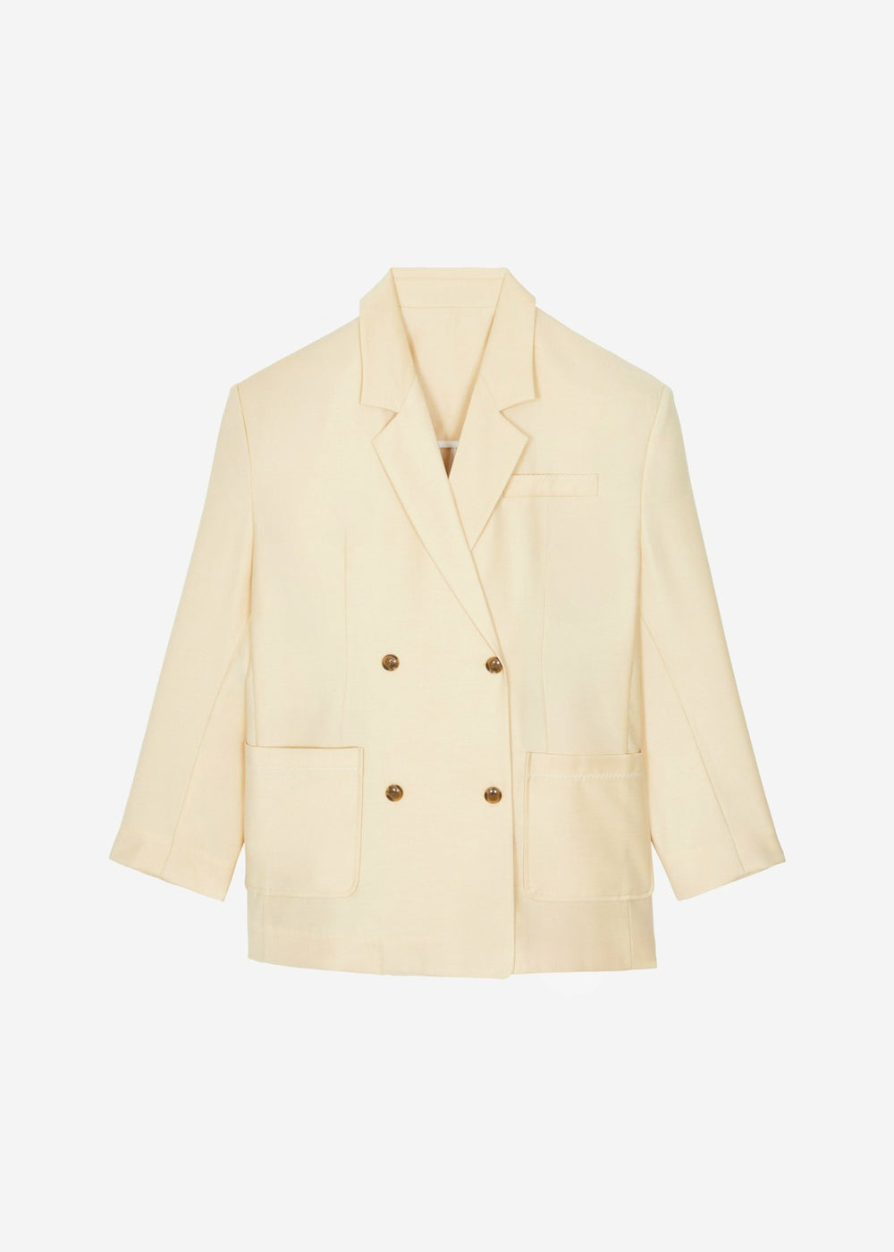 Juvay Double Breasted Blazer - Pale Yellow