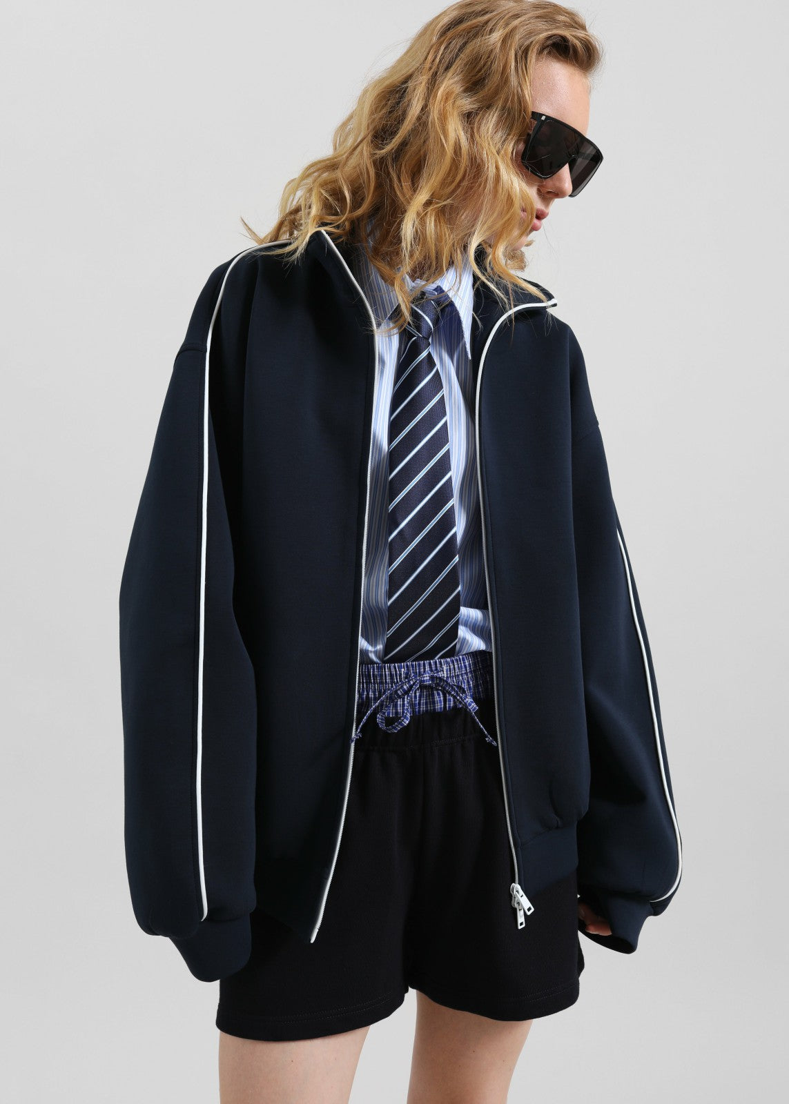 Nayen Zip-Up Jacket - Navy
