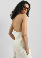 Himi Knit Halter Top - Cream