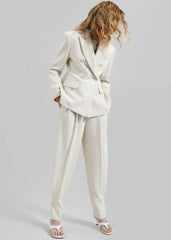 Dina Double Breasted Blazer - Cream