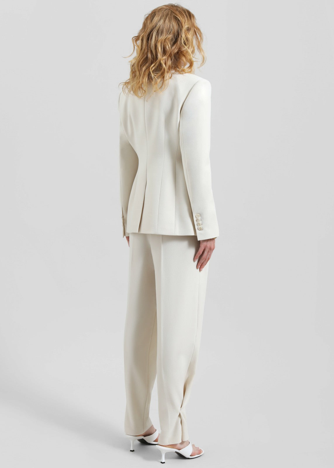 Dina Double Breasted Blazer - Cream