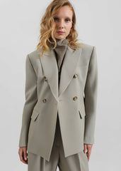 Dina Double Breasted Blazer - Light Taupe