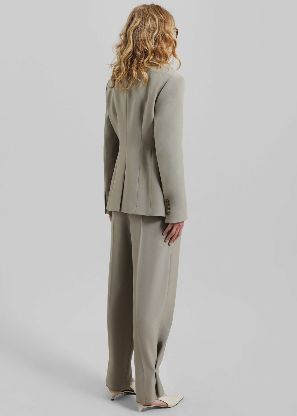 Dina Double Breasted Blazer - Light Taupe