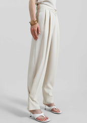 Dina Pleated Trousers - Cream