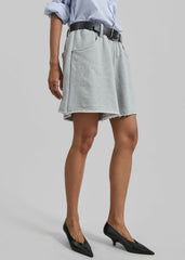 Soria Cotton Shorts - Grey