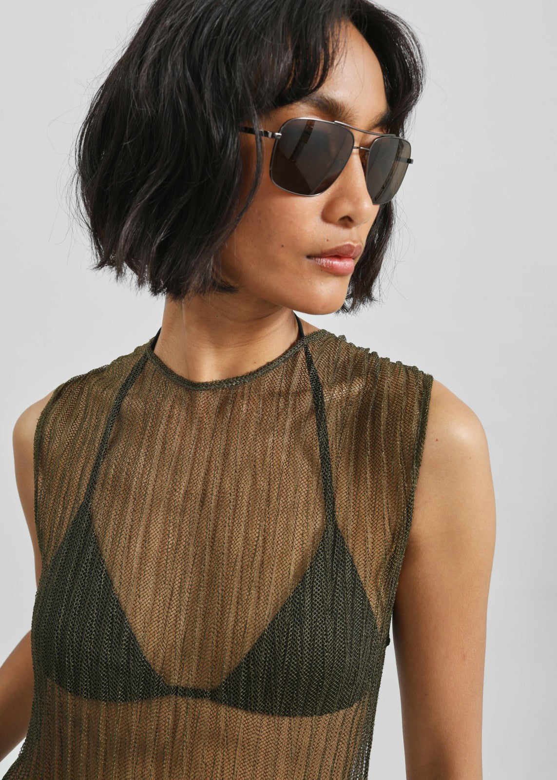 Annecy Lace Dress - Olive