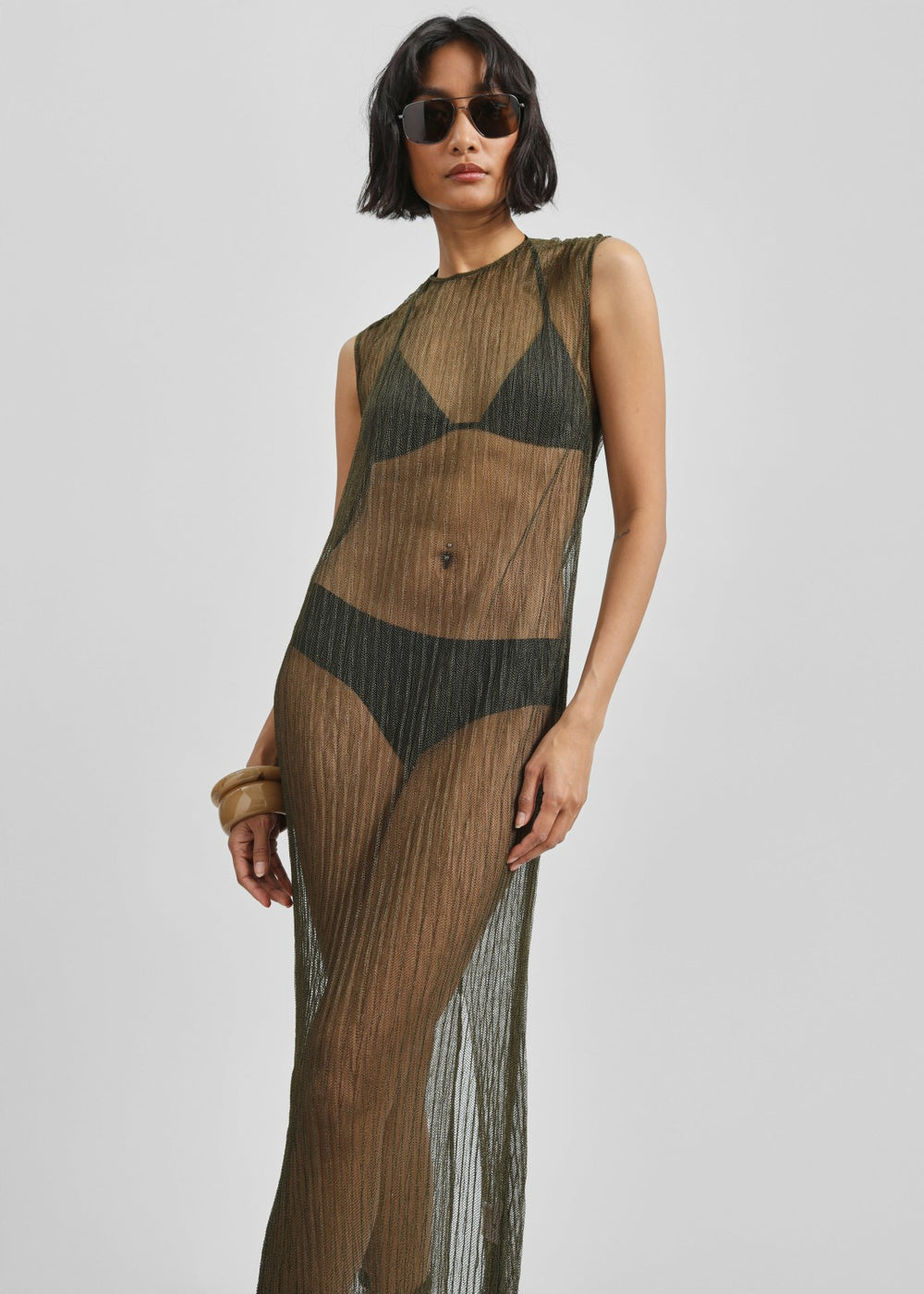 Annecy Lace Dress - Olive