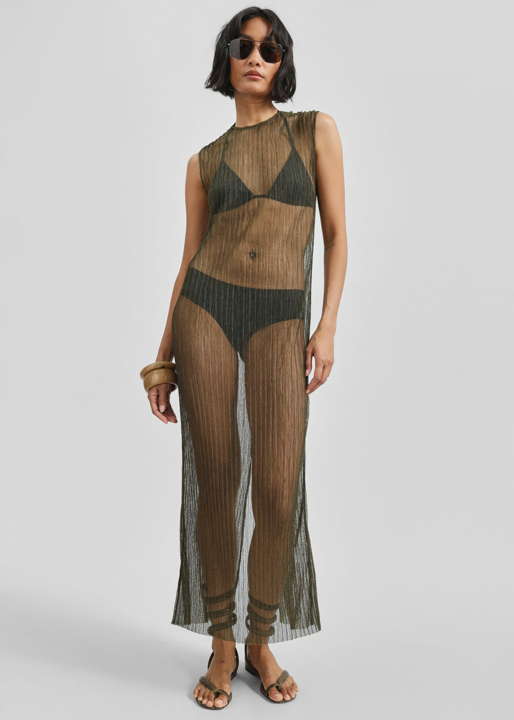 Annecy Lace Dress - Olive