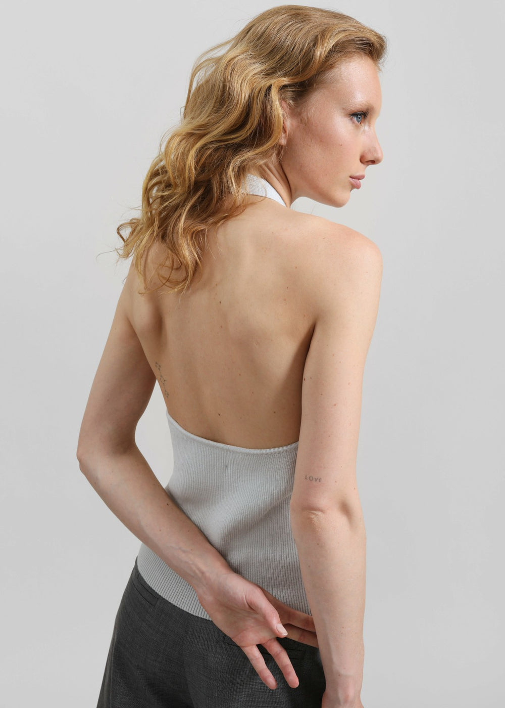 Himi Knit Halter Top - Stone