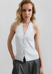 Himi Knit Halter Top - Stone