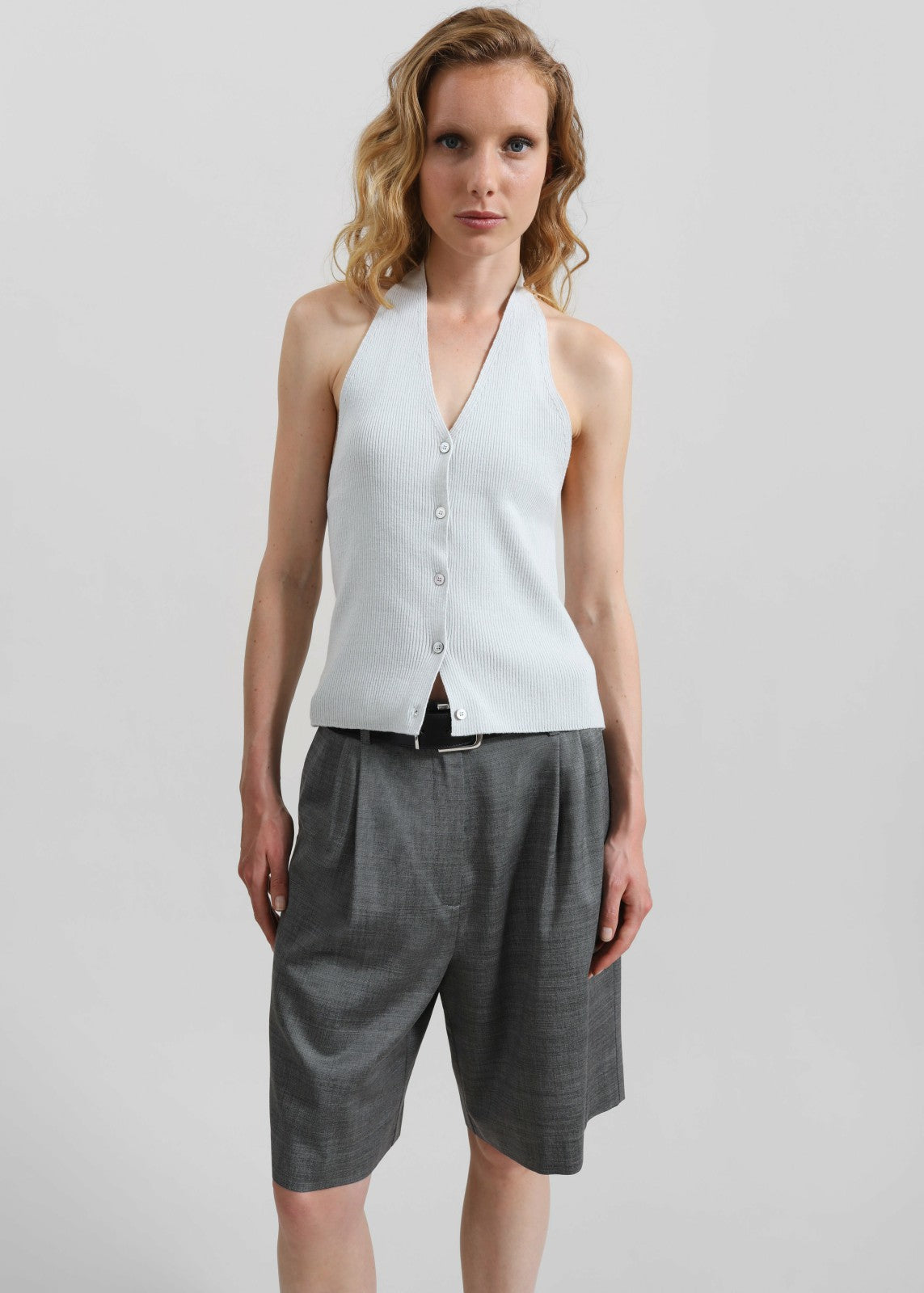 Himi Knit Halter Top - Stone