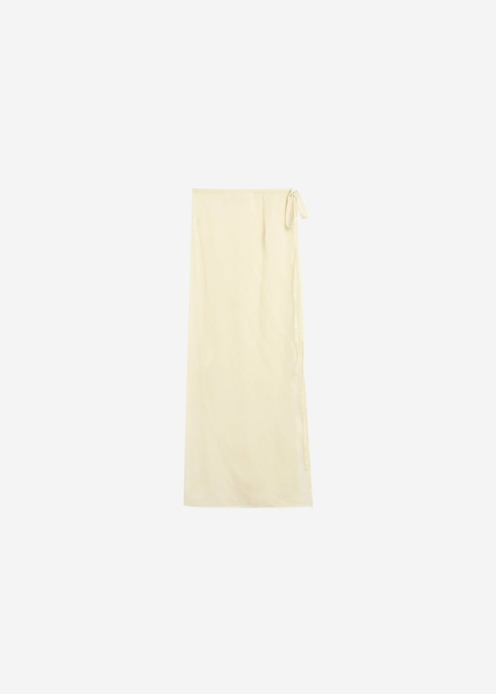 Oria Sheer Silk Chiffon Wrap Skirt - Pale Yellow