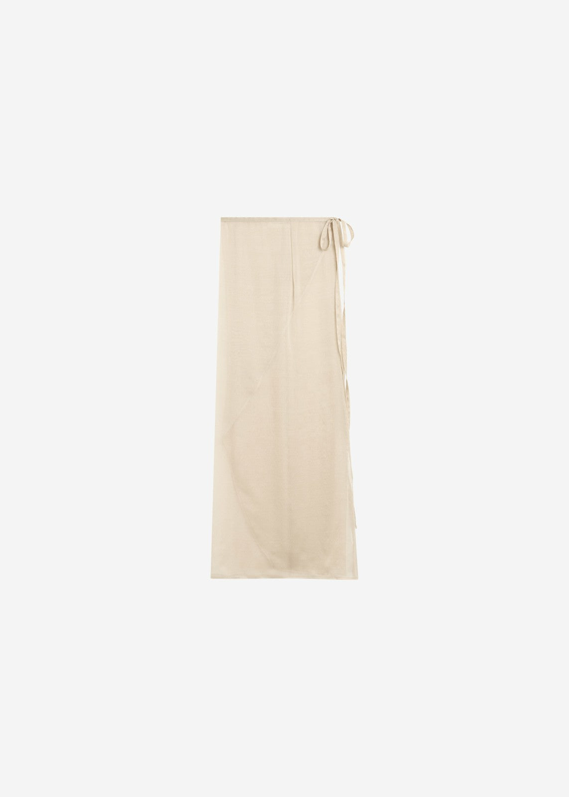 Oria Sheer Silk Chiffon Wrap Skirt - Beige