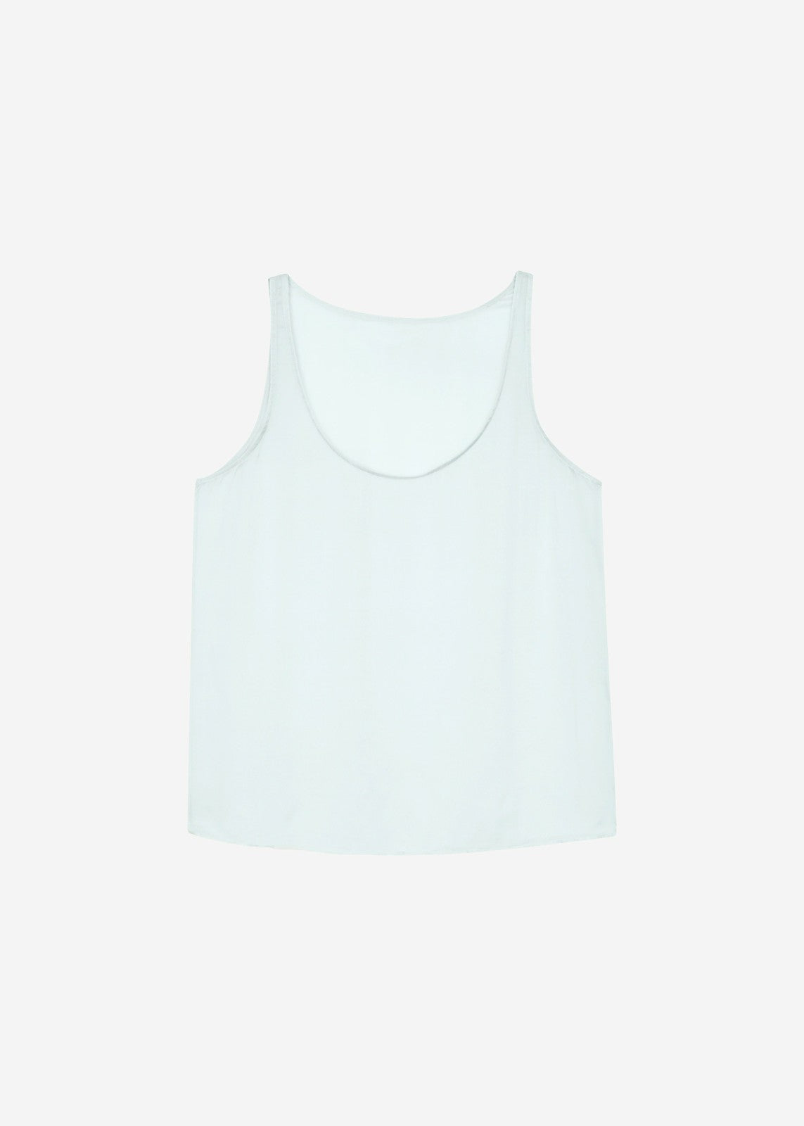 Oria Sheer Silk Chiffon Tank - Pale Blue